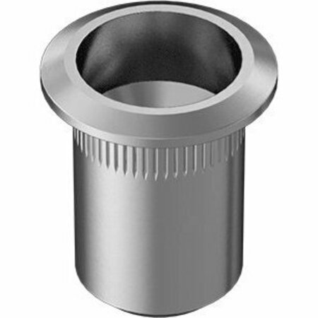 BSC PREFERRED 18-8 Stainless Steel Heavy-Duty Rivet Nut M8 x 1.25 Internal Thread .7-3.0mm Material Thickness, 5PK 97467A693